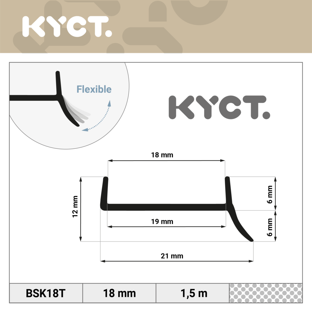 Soft skirting board Skirting board PVC bendable skirting End strips Worktop skirting Kitchen plinth Sealing profile