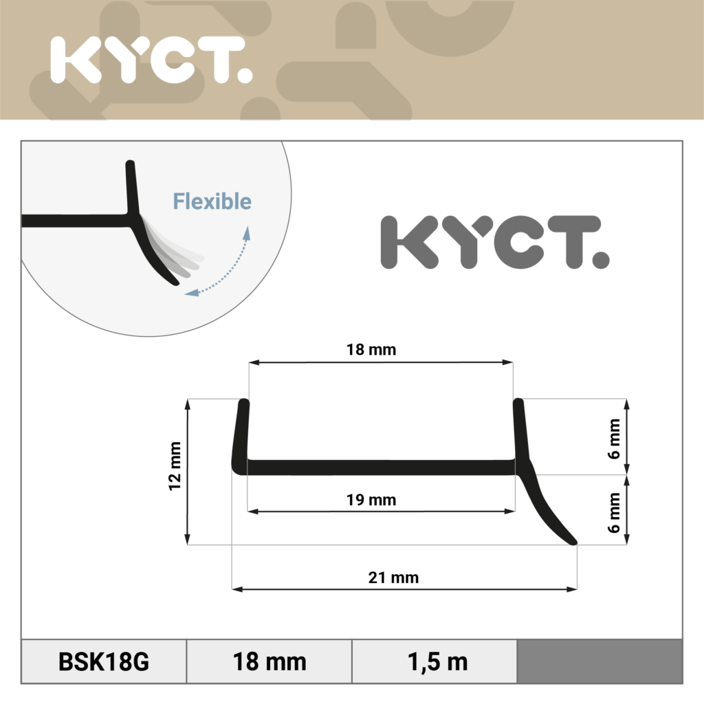 Soft skirting board Skirting board PVC bendable skirting End strips Worktop skirting Kitchen plinth Sealing profile