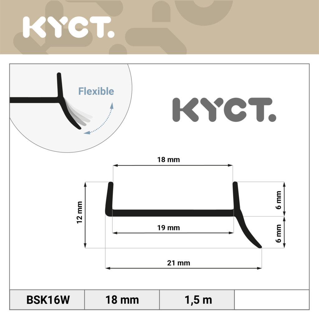 Soft skirting board Skirting board PVC bendable skirting End strips Worktop skirting Kitchen plinth Sealing profile